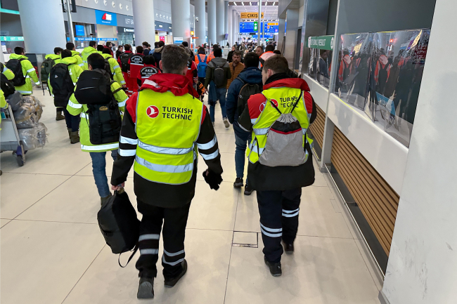 Türk Hava Yolları teknik ekibi deprem bölgesinde görevde